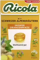 Ricola Ingwer Orangenminze Schweizer Hustenbonbons 50 g