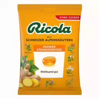 Ricola O Z Beutel Ingwer Orangenminze Bonbons