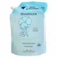 Rivadouce 3 in 1 Duschgel Baumwolle & Mandel Eco Nachfüllpackung