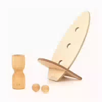 Rollholz Balance Board Set Klein Esche Helles Brett 1 St