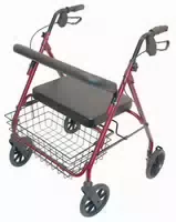 Russka Days Xxl Rollator, Höhenverstellbar mit Gepolsteter Sitzbank, Belastbar Bis 178 kg