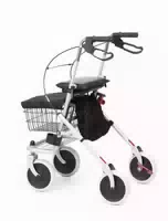 Russka Standard Rollator, Faltbar, Höhenverstellbar Inkl Korb U Tablett, Belastbar Bis 130 kg