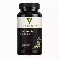 Vita Elements Hyaluron & Kollagen Komplex Kapseln 180 st
