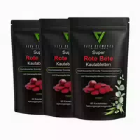 Vita Elements Rote Bete Kautabletten 3er Set 60 st