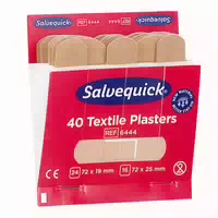 Salvequick 6444 Elastische Textil Pflasterstrips Refill 40 Stück
