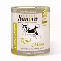 Sanoro Menü Classic Vom Rind mit 55% Fleischanteil mit Kartoffel und Karotte