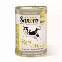 Sanoro Menü Classic Vom Rind mit 55% Fleischanteil mit Kartoffel und Karotte