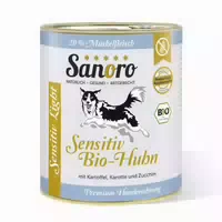 Sanoro Menü Sensitiv Light Bio Huhn mit Bio Kartoffeln und Bio Karotten