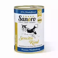 Sanoro Sensitiv Rind Menü mit Reis und Karotte