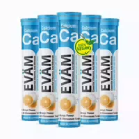 Calcium Brausetabletten 800mg Hochdosiert Vegan 5er Pack 100 st