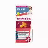 Sanotact Eisen Komplex 6x100 Mini Tabletten • Mit 14mg Eisen Hochdosiert