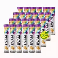 Eväm Multivitamin Plus Brausetabletten – 10 Vitamine in 1 Tablette Vegan, Made in Germany 12er Pack
