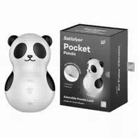 Satisfyer Pocket Panda Stimulator & Vibrator Schwarz Weiß 1 st