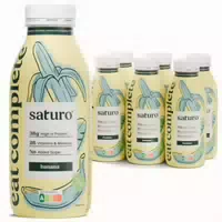Saturo Trinknahrung Vegan Banane | Astronautennahrung mit Protein | Trinkmahlzeit mit Nährstoffen