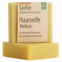Savion Bio Haarseife Melisse für Mehr Fülle & Glanz | Vegan & Nachhaltig