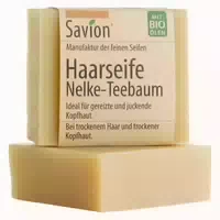 Savion Bio Haarseife Nelke Teebaum Für Gereizte Und Empfindliche Kopfhaut