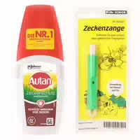 Autan Zeckenschutz Spray Zeckenzange Set 1 St Sparset