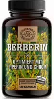 Scheunengut Berberin | Berberis Aristata Extrakt 20:1 Optimiert Mit Piperin & Chrom | Berberitze