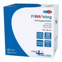 Schlinggazetupfer 20x20 cm Steril Pflaum Fiwasling