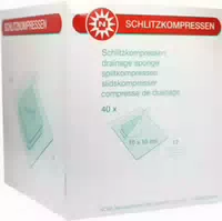 Schlitzkompressen 10x10cm 12