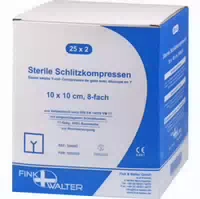 Schlitzkompressen 10x10cm 8fach Steril