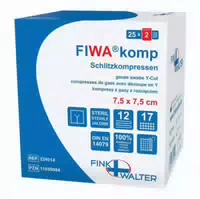 Fiwa Komp Mull Schlitzkompressen 7,5 X 7,5 Cm Steril