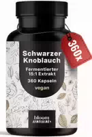 Schwarzer Knoblauch 360 Kapseln 1500 mg Extrakt Bloom Naturals