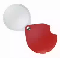 Schweizer Taschenlupe 2,5 Fach Ø 60mm Rot