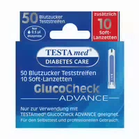 Testamed Glucocheck Advance 1 Packung Kombipackung