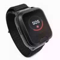 Senionex Pro 5 Band Senioren Notruf Armband mit Zeitanzeige Schwarz