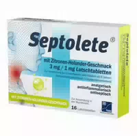 Septolete Mit Zitronen Holunder Geschmack 3 Mg 1 Mg Lutschtabletten