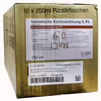 Isotonische Kochsalzlösung 0,9% Plastik 10x250 ml