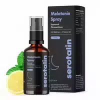 Serotalin Melatonin¹ Spray Liposomal – Einschlafhilfe mit Baldrian | für 200 Nächte, Zitrone Minze