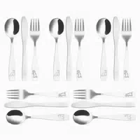Edelstahl Kinderbesteck Set 6teilig mit 1 st