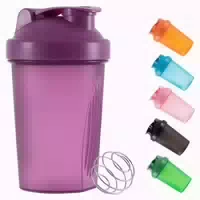 Shaker Flasche 400 ml Mixball Auslaufsicher Kunststoff Viole 1 st