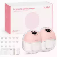 Nuliie Milchpumpe Elektrisch Tragbar Rosa 1 st