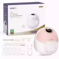 Nuliie Milchpumpe Elektrisch Tragbar Rosa 1 st