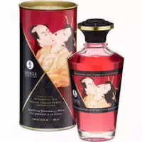 Shunga Intimate Kisses Öl Sekt Erdbeer