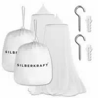Silberkraft Moskitonetz mit Haken