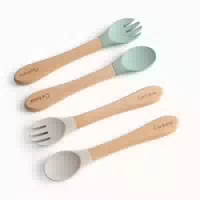 Silikon Baby Löffel und Gabel Set Besteck 1 st