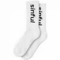 Sinful Sinful Weiße Logo Socken Weiss 36 38