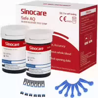 Sinocare Safe Aq Proⅰ Blutzuckermessgerät Set, Diabetestester, Medizinisches Blutzuckermessgerät oder Nur Teststreifen und Lanzetten | ohne Messgerät 50 Stück× Teststreifen Lanzetten | Mmol l