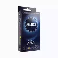 «53mm Mix» Kondome: 10er Pack, Glatt, Gerippt, Aromatisiert 10 Kondome 10 St