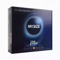 «57mm Mix» Kondome: 28er Pack, Glatt, Gerippt, Aromatisiert 28 Kondome 28 St