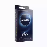 «69mm Mix» Kondome: 10er Pack, Glatt, Gerippt, Aromatisiert 10 Kondome 10 St