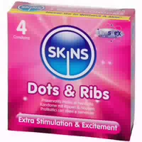 Skins Genoppte & Gerippte Kondome 4 Stk