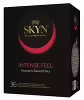 Latexfreie Kondome „intense Feel“, Genoppt