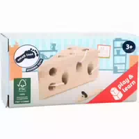 Fädelspiel Käse und Maus