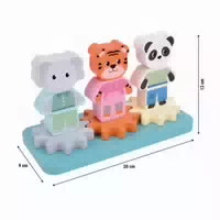 Stapelspiel mit Zahnrad Jungle Friends