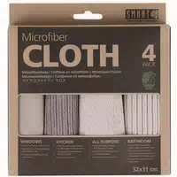 Smart Microfaser Tücher 4er Pack Grau Beige
